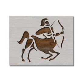 Sagittarius Stencil Zodiac Astrology Sign Symbol Template Reusable for Painting on Walls, Wood, Arts and Crafts (739) - 8.5 x 11 Inches