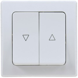 Delphi Blind Switch Flush-Mounted 0-250 V ~ / Max. 10 A with 1-Way Frame Up/Down Motorised Button Circuit for Roller Shutters Awning Sun Protection White