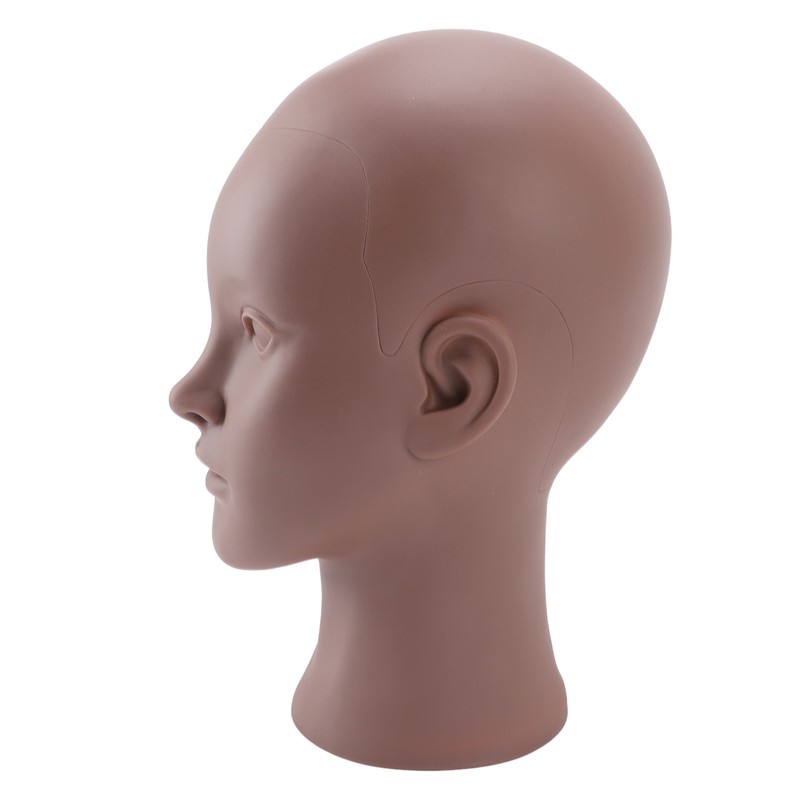 Female Bald Head Mannequin PVC Soft Rubber Human Skin Texture
