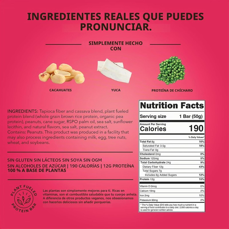 TRUBAR- “Barra de Proteína Vegana, Get In My Belly PB
