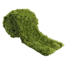 USMOLA - Tapete de musgo artificial para decoración de boda, centro de mesa, hadas, jardín, manualidades, decoración de pared de césped sintético verde (verde: 10 x 120 cm)
