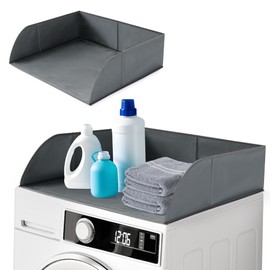 BALAPET Laundry Guards for Front-Load Washer and Dryer, Magnetic Laundry Guard with Guardrails Prevent Clothes from Falling Behind, Laundry Room Organization(dark gray)