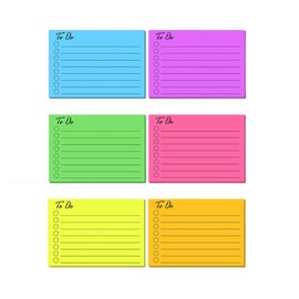 MAIHUO 300 Sheets to Do Post It Notes,to Do List Sticky Note,6 Color Notepad,Post It Note Tags