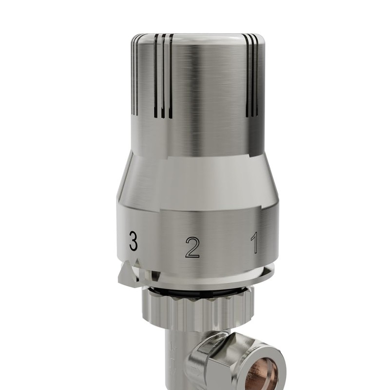 NRG 15mm Angled Thermostatic Radiator Valve and Manual Angled Valves