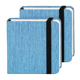 Funto Watercolour Journal, 4.7x4.7", 2 PACK, 24 Sheets Each, 100% Cotton Cold Press, 300gsm/140lb, Art Supplies for Mixed Media