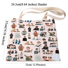 PXTIDY Runner Tv Show Characters Tote Bag Newt & Maze &Thomas & Minho Fans Reusable Grocery Bag Tv Show Merchandise