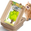 Disposable Litter Boxes for Cats Large: 6-Pack Leak-Proof Sustainable for