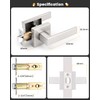 Gobrico 10 Pack Square Rosette Passage Door Handles,Interior Door Locks