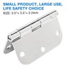 12 Pack Rounded Door Hinges 3.5 inch X 3-1/2" 5/8