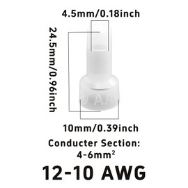 Runseaway 100 Pcs 12-10 AWG Closed End Crimp Connectors, Nylon Electrical Wire Crimp Caps, Aluminum Core, Ideal for Automotive, Marine, and Industrial Applications