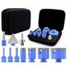 Diamond Tile Hole Saw Kit - 10Pcs 1/4'', 5/16'', 3/8'',