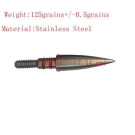 Aklisdlha Field Points arrowheads 100/125/150/200/300 Grains Archery Field Points,Stainless Steel Screw in Archery Field Tips and Broadheads (1 Dozen 12 PCS) (19/64″-125 Grains)