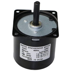 60KTYZ Synchronous Gear Motor 30RPM Dual Bearing AC Motor CW/CCW Control 115V 60Hz 10W (60KTYZ60R)