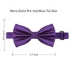 Alizeal Mens Solid Color Bow ties Polyester Pre Tied Wedding