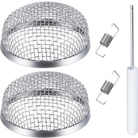 TOODOO 2 Pack Flying Insect Screen RV Furnace Vent Cover 2.8 Inch Stainless Steel Mesh with Installation Tool
