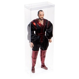 DollSafe Clear Folding Display Box for Large 11-12.5 inch Dolls and Action Figures, 5" W x 2.5" D x 13" H, Pack of 5