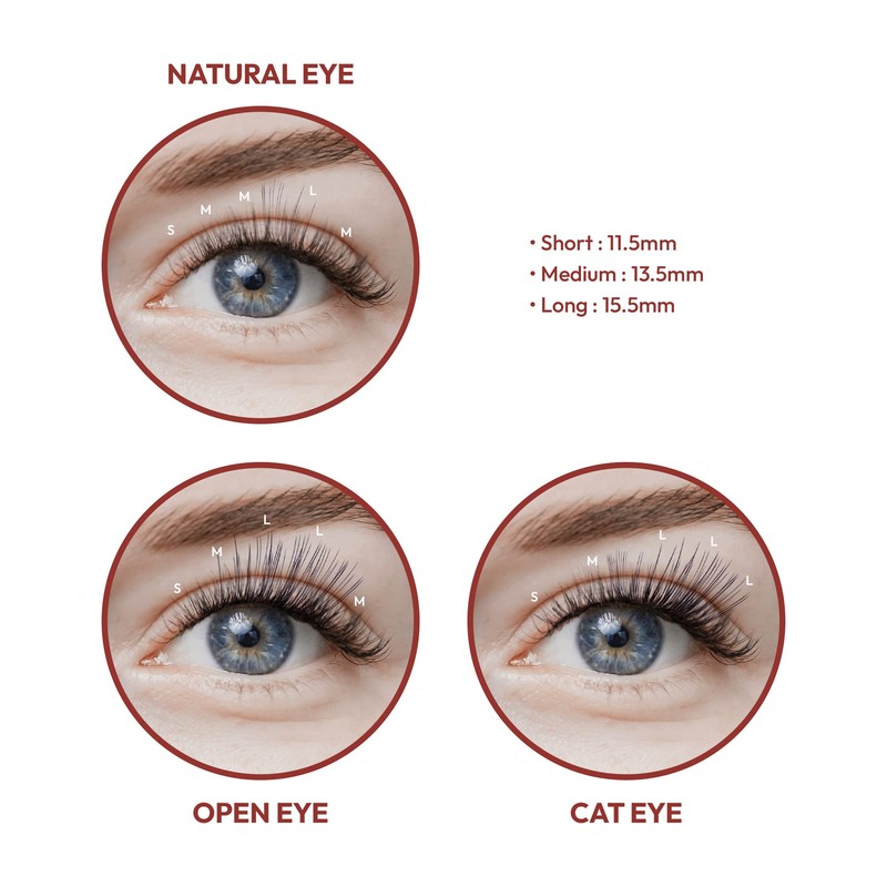 iENVY False Eyelashes Deep C Curl Individual Lashes Natural Finish