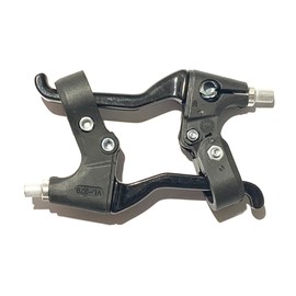 AARNAV Pair of Brake Levers, Black Bike Brake Lever Set, 2.2cm Diameter Three Finger Levers for Most Bikes, Mountain Bikes BMX MTB Bicycle Cycle Lever Set (Black Alloy Lever Set)