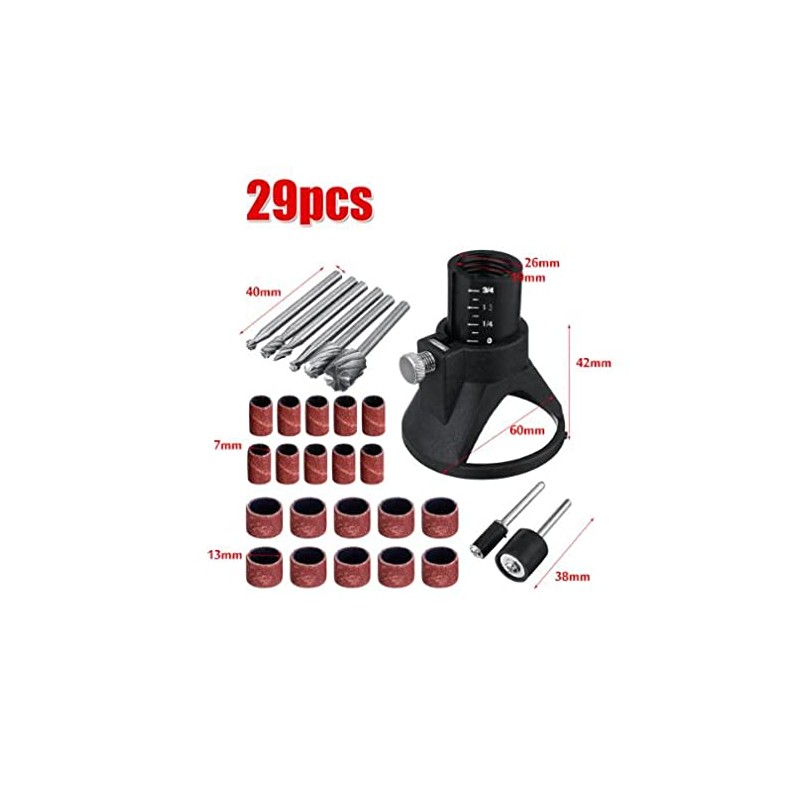 VOBOR Electric Grinder Locator Drill Holder - 29Pcs Rotary Multi-Tool
