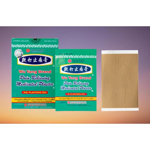 Solstice WU YANG BRAND Pain Relief Medicated Plasters, 40 (3.93"
