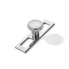 khtumeware 5 Pack 1-1/4 Inch Polished Chrome Cabinet Knobs Backplate