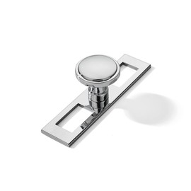khtumeware 5 Pack 1-1/4 Inch Polished Chrome Cabinet Knobs Backplate with Base Plate Zinc Kitchen Cabinet Handles Drawer Pulls Cabinet Hardware.