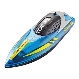 RC Boat with LED Lights for Kids – 2.4GHz Remote Control Racing Toy for Ages 8-12. Perfect for Pools & Lakes, Waterproof Water Boat Features a Rechargeable Battery. Ideal for Boys and Girls