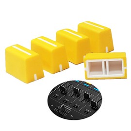 WXYINSPAS 5pcs Universal Fader Knobs Replacement Fader Cap Slider for DJ Controller Mixer Console Pioneer Pioneer DJM、DDJ、XDJ, Denon Numark AKAI RANE VESTAX (Universal Yellow Hats)