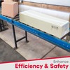 Light-Duty Gravity Conveyor with 1.5" Dia Galvanized Steel Rollers, 12"