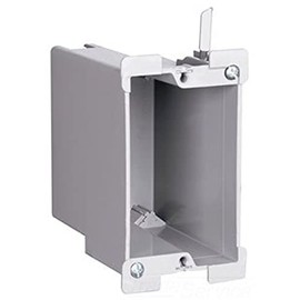 Pass & Seymour S122-W Quick/Click® Slater® 1-Gang Old Work Deep Switch And Outlet Box Wall Mount, Thermoplastic, Gray,