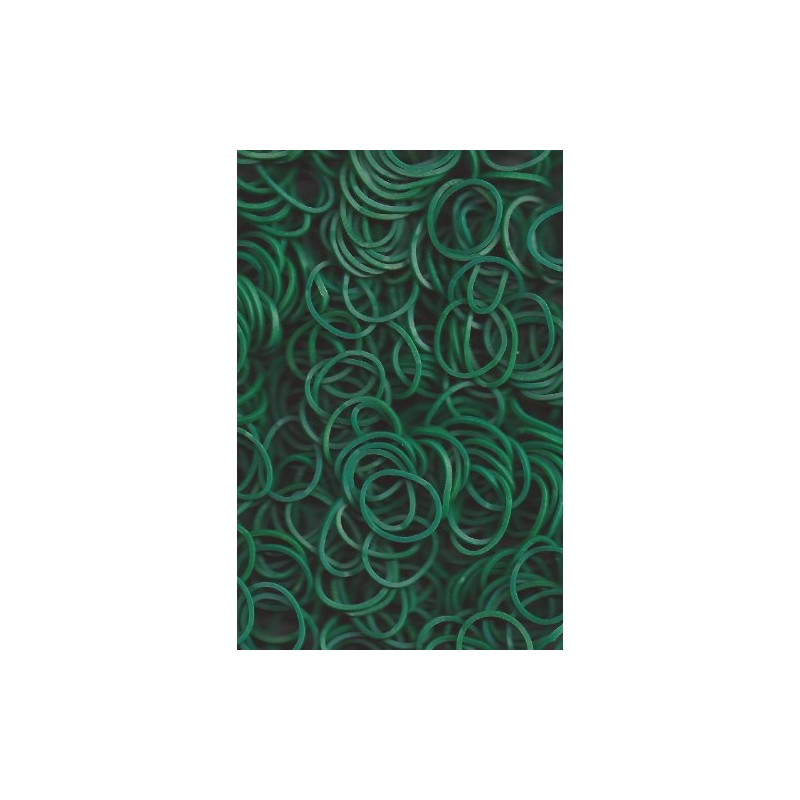 Rainbow Loom Dark Green Opaque Rubber Bands (600 Count) with