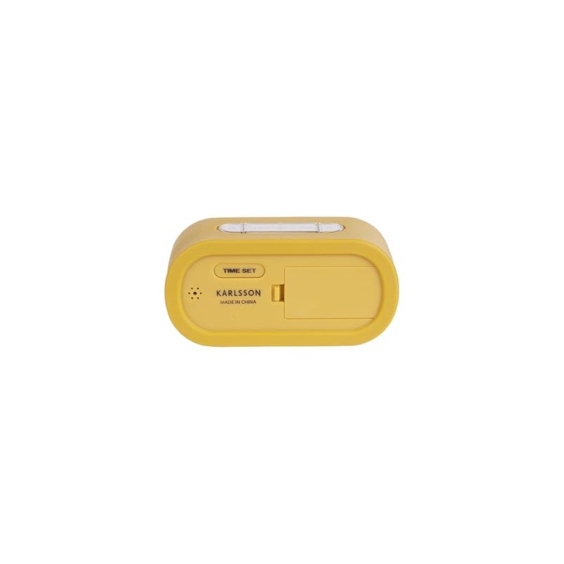 Karlsson KA5753YE LCD Backlit Digital Alarm Clock Gummy Rubberized ABS