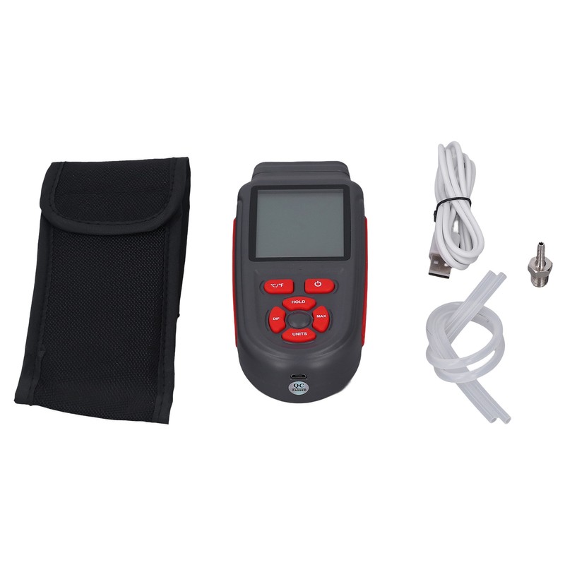 Digital Manometer ABS Shell Handheld High Accuracy HD Display Screen