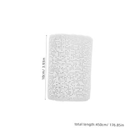 TEHAUX 1 Roll Plaster Strips Plaster Gauze Plaster Bandages Plaster Cloth Plaster Wrap Rolls for DIY Crafts, Belly Cast Body Molds Mask Making Scenery Art White