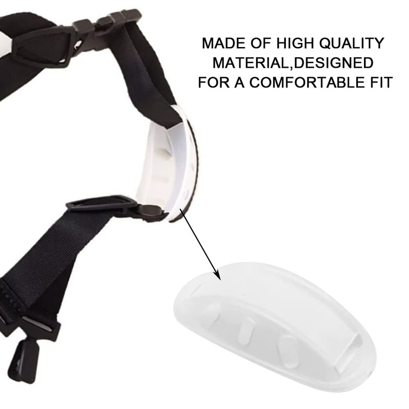 2 Pcs Hard Hats with Chin Strap - Compatible with