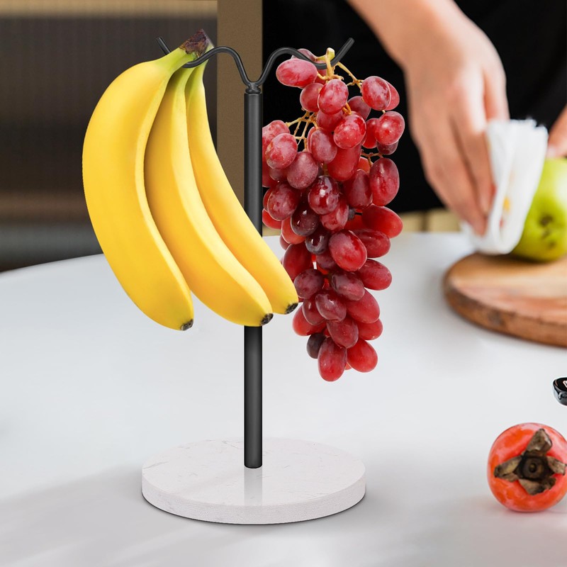 Winmien Double Hooks Standing Banana Holder, Banana Hanger Tree Stand