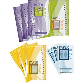 Outdoor Adventure Wipe Kit - Paper Shower-Fresh, Paper Bidet and Sweat Towels (Two kits Per Order) NEW!