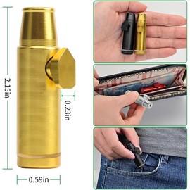3 Pack NTIERA Mini Pepper Shaker,Premium Metal SnufBullet Spice Dispenser and Sweetener Portable Travel Storage (Anodized Aluminum)