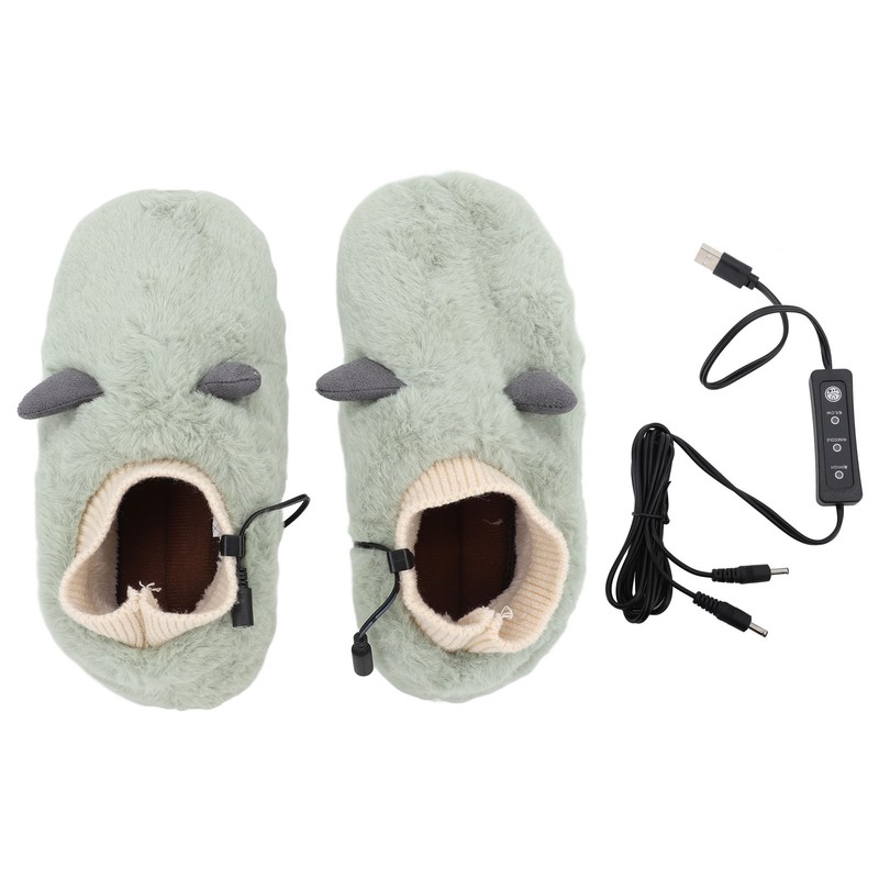 1 Pair Electric Foot Warmer USB Heating Shoes 3 Gears