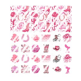 Cowgirl Let's Go Girls Nail Art Decals - Waterslide Nail Decals