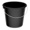 Plastic Bucket Round 5 L Black with Metal Handle