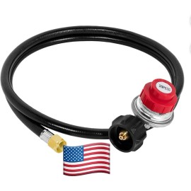 Cookmaster 5FT Hose High Pressure Propane Gas Regulator LPG BBQ Grill Tank Adjustable