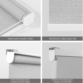 RED GRAPES Roller Shades for Indoor Windows,100% Blackout,UV Protection Fabric,Thermal Insulated,Corded Window Shades Pull Down Roll Shade for Home Bedroom Easy to Install(27" W x 72" H, Grey)