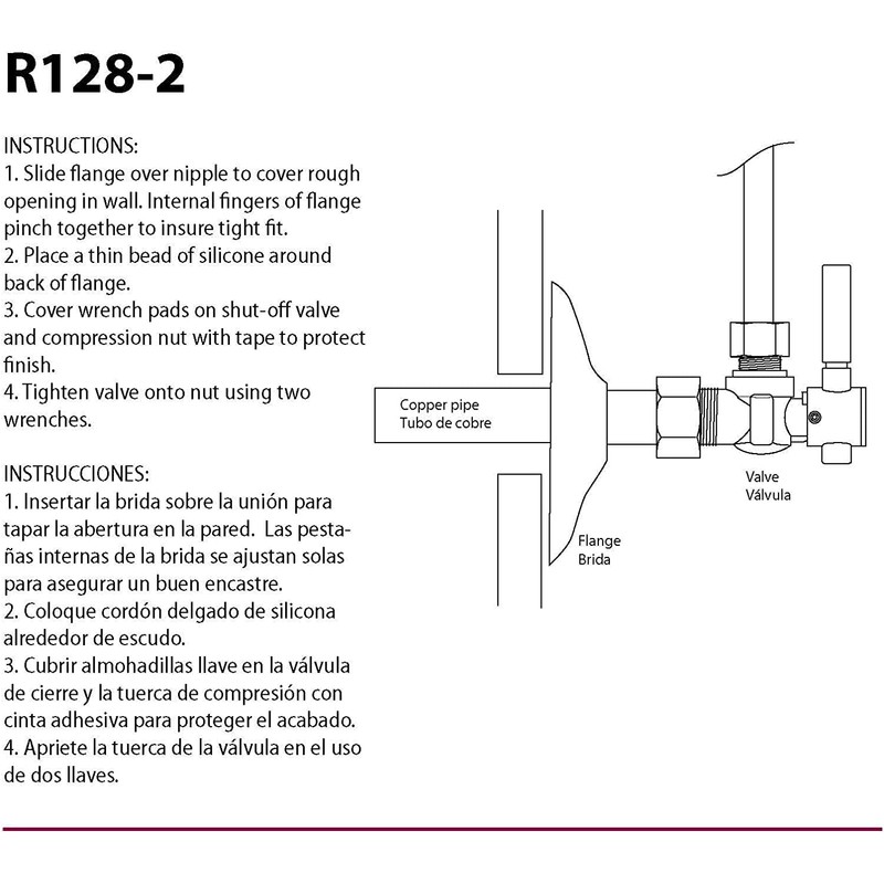 Westbrass R128-2-07 1/2" (5/8" OD) Sure Grip Low Pattern Flange