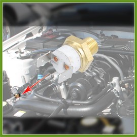 HOPESPANNER Universal Automotive Radiator Engine Cooling Fan Temperature Thermo Sensor Switch 1/8'' NPT 145-160 Degrees on 124 Degrees Off Vehicle Components