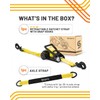 Strapinno Retractable Ratchet Tie-Down Strap 2in x 16ft Heavy-Duty with