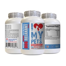 I LOVE MY PETS LLC Doggie Calming Chews - Dog Relaxant - Anxiety Relief - Keep Calm Treats - l-tryptophan for Dog - 90 Tablets (1 Bottle)