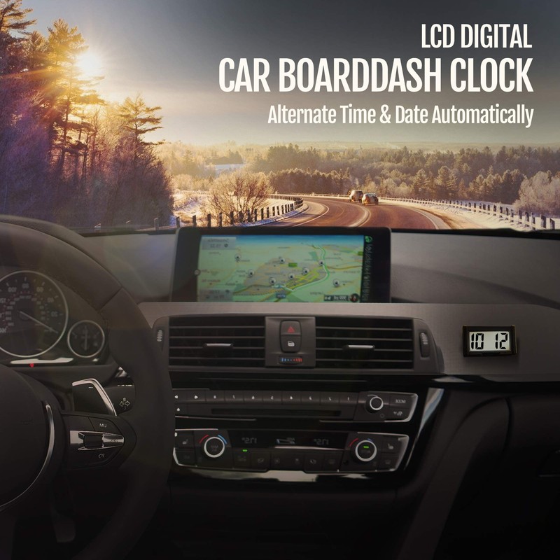 Betus Betus Car Dashboard Digital Clock - Vehicle Adhesive Clock