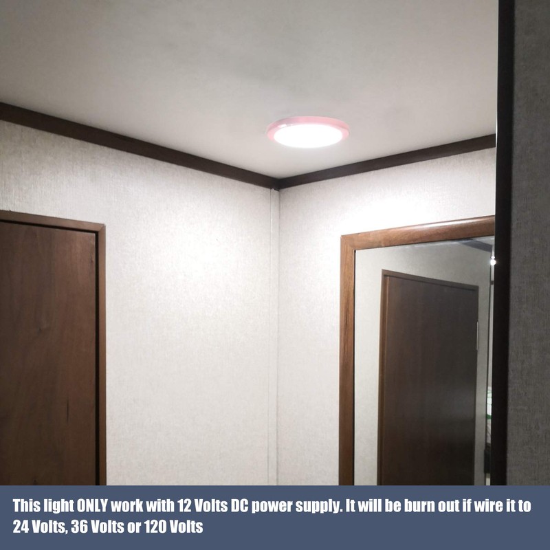 Facon 5" LED RV Interior Dome Light - 3Pack 12V