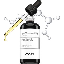 COSRX Vitamin C23 Serum, 0.7 fl oz (20 ml), Vitamin C, Pores, Niacinamide, Vitamin E, Hyaluronic Acid, Pores, Hurricaea, High Concentration, Raw Vitamin C, Pure Vitamin C, Sensitive Skin, Tested for